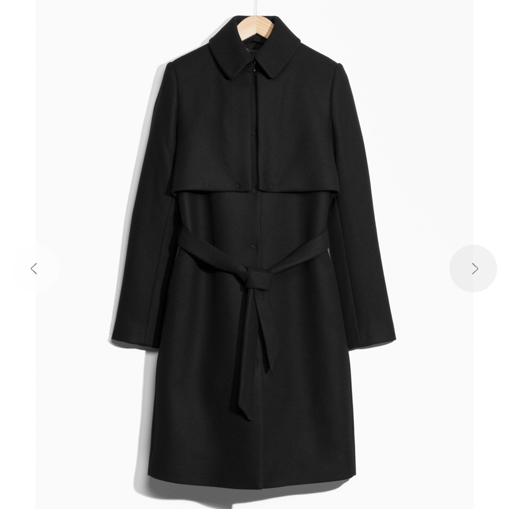 Wool Blend Trench Coat